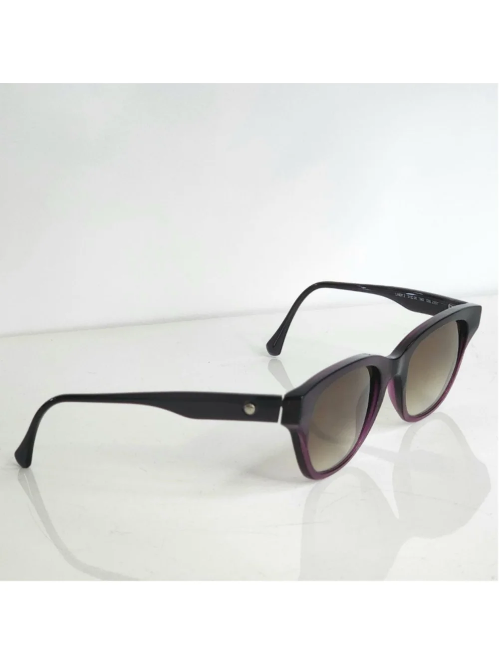 FACE a FACE Women's‎ Lindy 2 Purple Black Round Sunglasses NEW Handmade in Italy